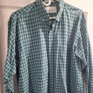 Men's Teal Plaid Casual Shirt